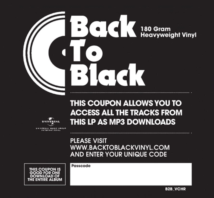 When new albums come with free download coupons - rock vinyl revival
